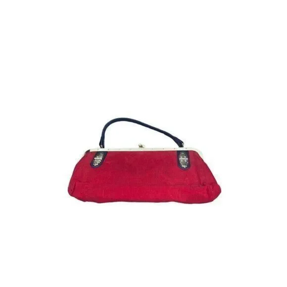 Vintage Red Corduroy Markay Bag East West - Picture 1 of 3